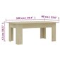 vidaXL Sohvapöytä Sonoma-tammi 100x60x42 cm lastulevy hinta ja tiedot | Sohvapöydät | hobbyhall.fi