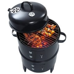 vidaXL 3-in-1 hiilisavustin BBQ-grilli 40x80 cm hinta ja tiedot | Grillit | hobbyhall.fi