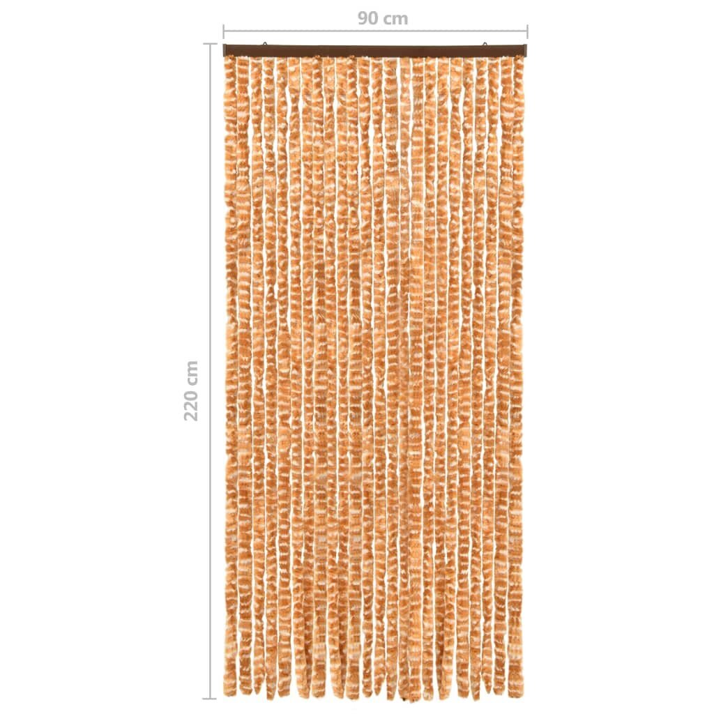 vidaXL Hyönteisverho okra ja valkoinen 90x220 cm Chenille hinta ja tiedot | Hyttysverkot | hobbyhall.fi