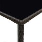 vidaXL Puutarhan baaripöytä ruskea 70x70x110 cm polyrottinki ja lasi hinta ja tiedot | Puutarhapöydät | hobbyhall.fi