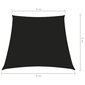 vidaXL Aurinkopurje Oxford-kangas puolisuunnikas 3/5x4 m musta hinta ja tiedot | Aurinkovarjot ja markiisit | hobbyhall.fi