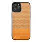 MAN&WOOD suojakuori Apple iPhone 12/12 Pro - Herringbone Arancia Black hinta ja tiedot | Puhelimen kuoret ja kotelot | hobbyhall.fi