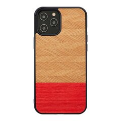 MAN&WOOD suojakuori Apple iPhone 12/12 Pro - Herringbone Azalea Black hinta ja tiedot | Puhelimen kuoret ja kotelot | hobbyhall.fi