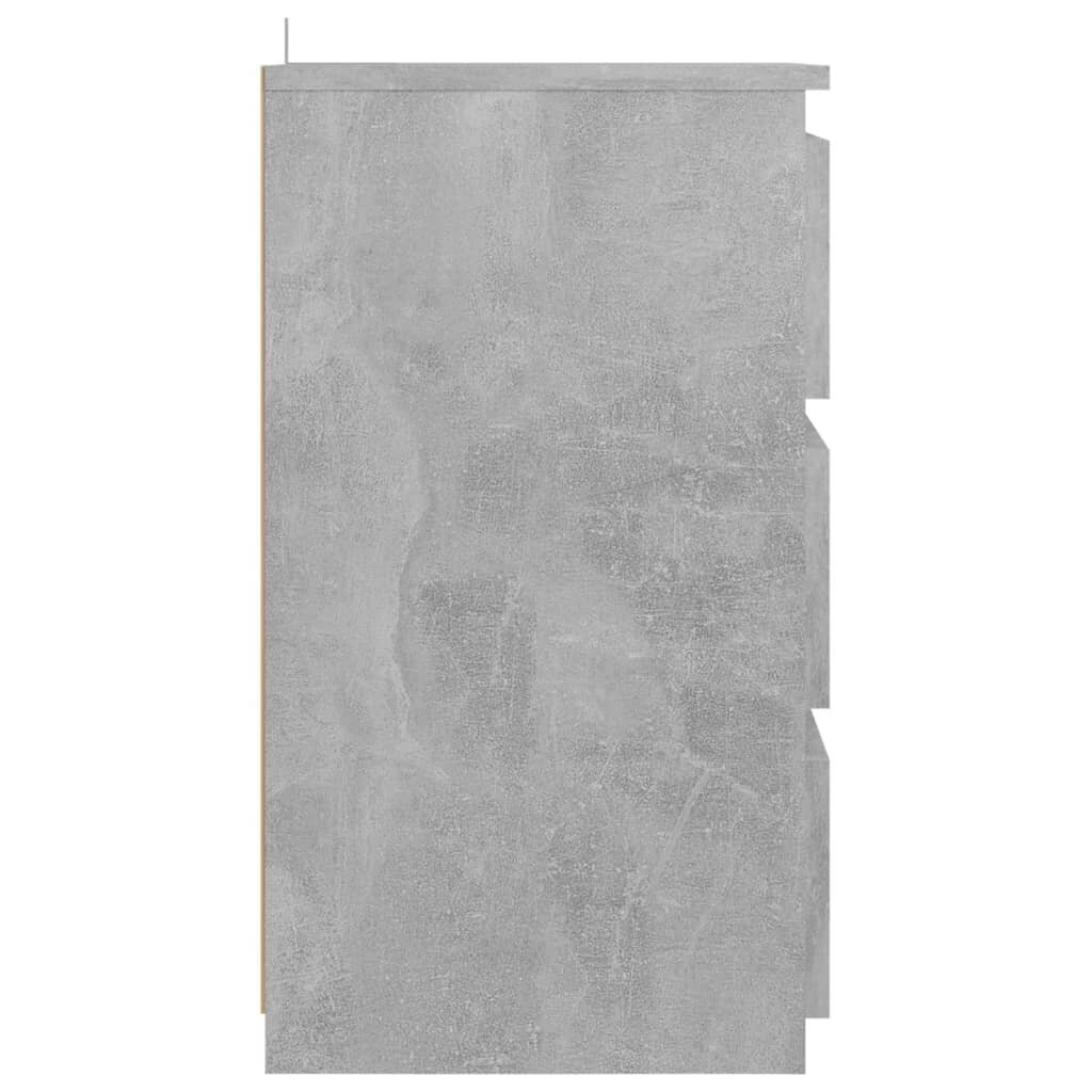 vidaXL Yöpöytä betoninharmaa 40x35x62,5 cm lastulevy hinta ja tiedot | Yöpöydät | hobbyhall.fi