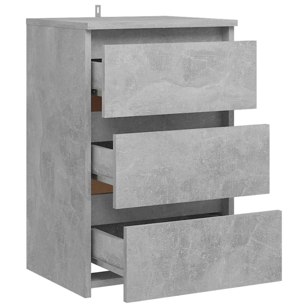 vidaXL Yöpöytä betoninharmaa 40x35x62,5 cm lastulevy hinta ja tiedot | Yöpöydät | hobbyhall.fi