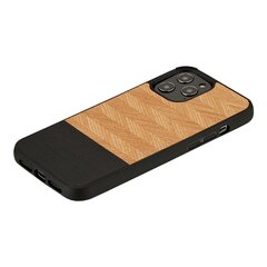 MAN&WOOD suojakuori Apple iPhone 12 Pro Max - Herringbone Nero Black hinta ja tiedot | Puhelimen kuoret ja kotelot | hobbyhall.fi