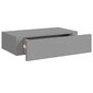 vidaXL Seinälaatikkohylly harmaa 40x23,5x10 cm MDF hinta ja tiedot | Hyllyt | hobbyhall.fi