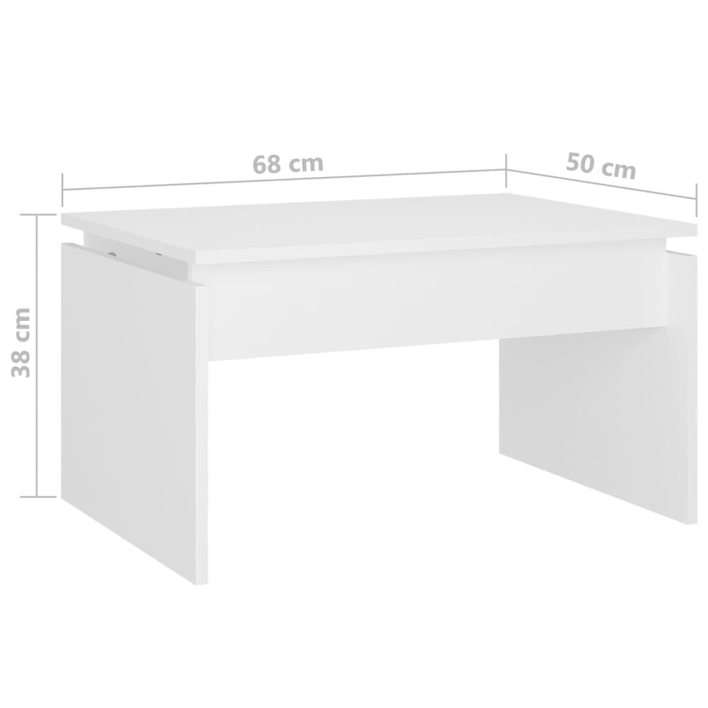vidaXL Sohvapöytä valkoinen 68x50x38 cm lastulevy hinta ja tiedot | Sohvapöydät | hobbyhall.fi