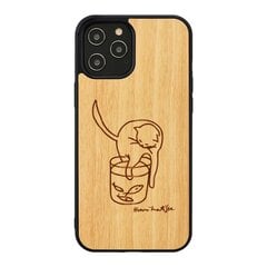 MAN&WOOD suojakuori Apple iPhone 12 Pro Max - Cat With Red Fish hinta ja tiedot | Puhelimen kuoret ja kotelot | hobbyhall.fi