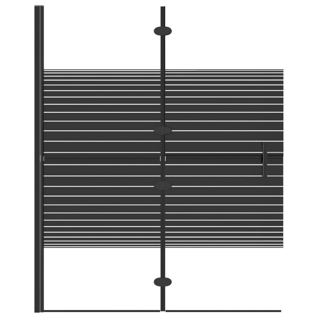 vidaXL Taittuva suihkuseinä ESG 100x140 cm musta hinta ja tiedot | Suihkuseinät ja -ovet | hobbyhall.fi