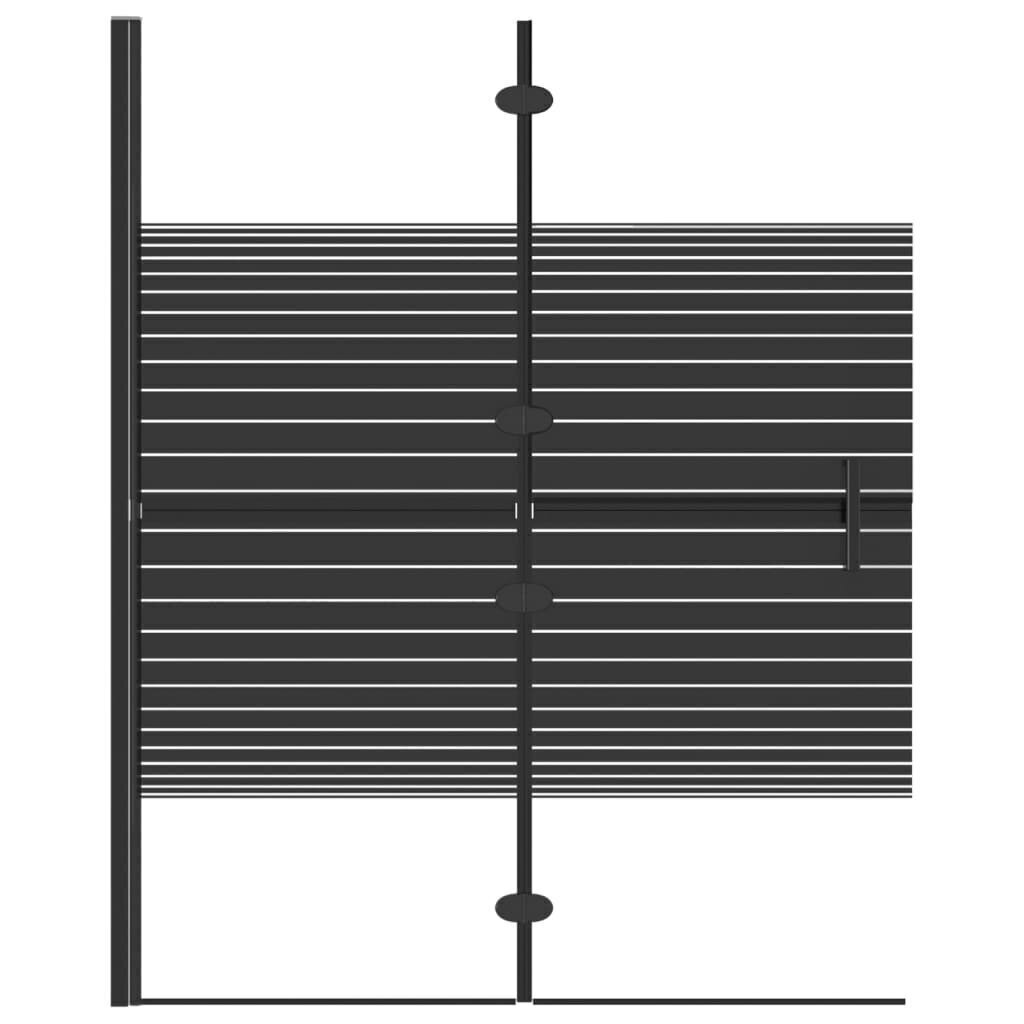 vidaXL Taittuva suihkuseinä ESG 100x140 cm musta hinta ja tiedot | Suihkuseinät ja -ovet | hobbyhall.fi