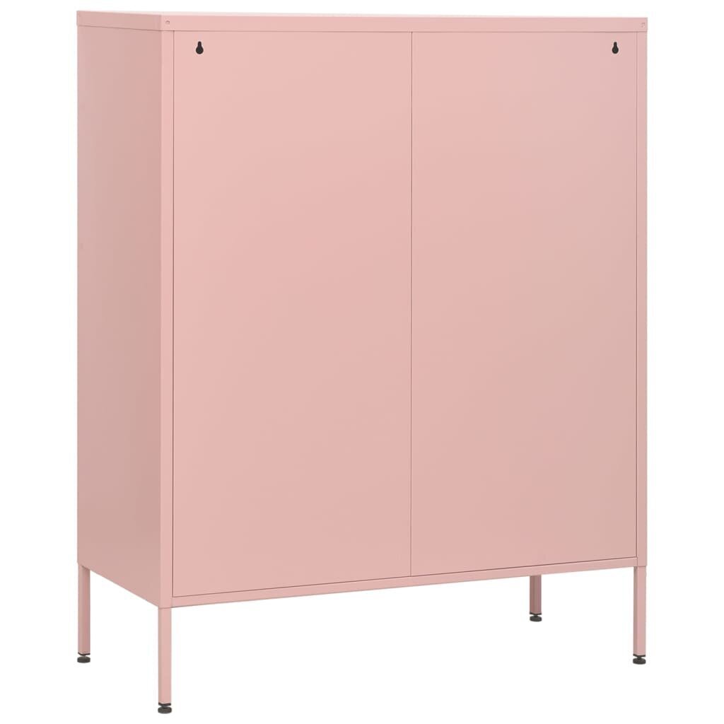 vidaXL Lipasto pinkki 80x35x101,5 cm teräs hinta ja tiedot | Lipastot | hobbyhall.fi