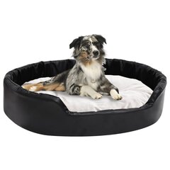 vidaXL Koiran peti musta ja beige 90x79x20 cm plyysi ja keinonahka hinta ja tiedot | Pedit ja pesät | hobbyhall.fi