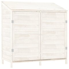 vidaXL Puutarhavaja valkoinen 102x52x112 cm täysi kuusi hinta ja tiedot | Piharakennukset | hobbyhall.fi