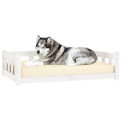 vidaXL Koiransänky valkoinen 105,5x75,5x28 cm täysi mänty hinta ja tiedot | Pedit ja pesät | hobbyhall.fi