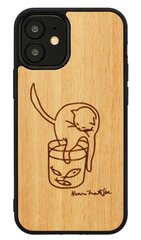 MAN&WOOD suojakuori Apple iPhone 12 mini - Cat With Red Fish hinta ja tiedot | Puhelimen kuoret ja kotelot | hobbyhall.fi