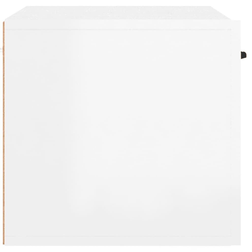 vidaXL Seinäkaappi korkeakiilto valkoinen 80x35x36,5 cm tekninen puu hinta ja tiedot | Olohuoneen kaapit ja lipastot | hobbyhall.fi