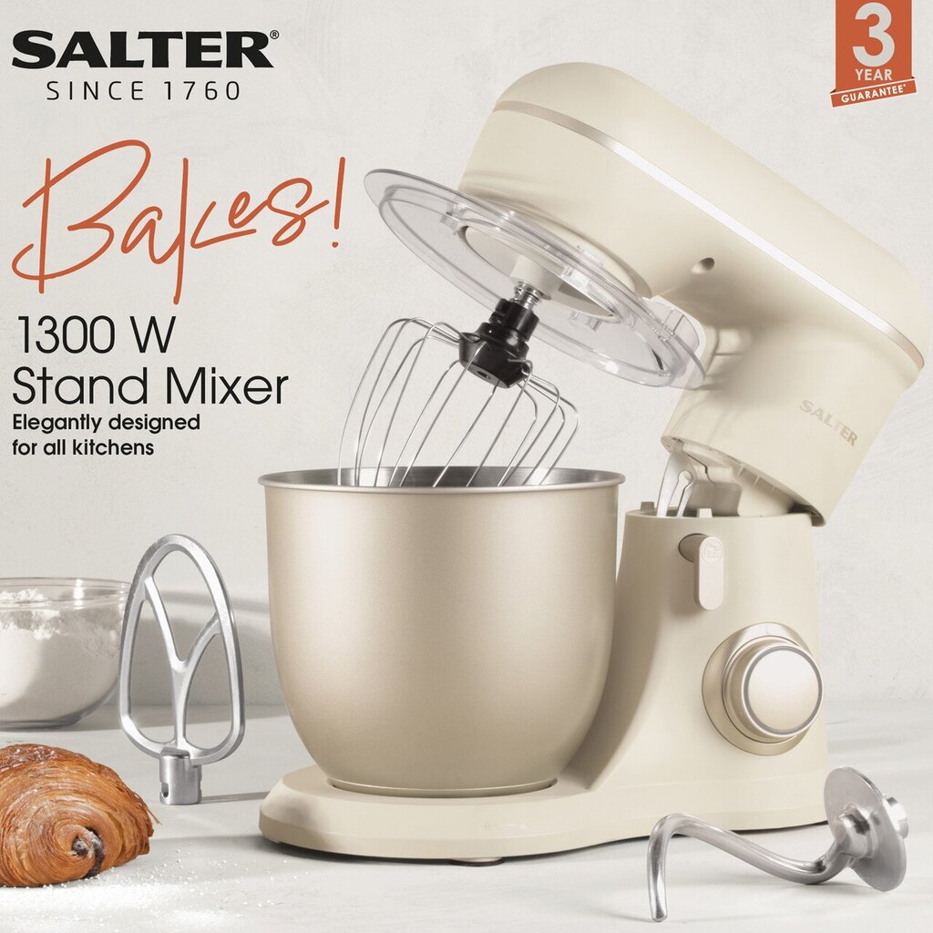 Salter EK5511SBOVDE Bakes Stand Mixer hinta ja tiedot | Sähkövatkaimet ja maidonvaahdottimet | hobbyhall.fi