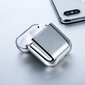 Dėkliukas Baseus Metallic Shining Ultra-thin Silicone Protector Case with Hook for Airpods, Silver hinta ja tiedot | Kuulokkeet | hobbyhall.fi