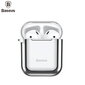 Dėkliukas Baseus Metallic Shining Ultra-thin Silicone Protector Case with Hook for Airpods, Silver hinta ja tiedot | Kuulokkeet | hobbyhall.fi