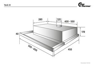 Thermex York III Lux hinta ja tiedot | Liesituulettimet | hobbyhall.fi