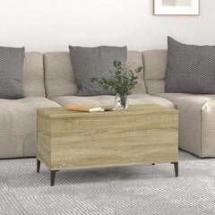 vidaXL Sohvapöytä Sonoma-tammi 90x44,5x45 cm tekninen puu hinta ja tiedot | Sohvapöydät | hobbyhall.fi