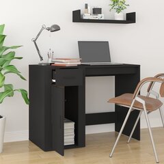 vidaXL Työpöytä musta 100x49x75 cm tekninen puu hinta ja tiedot | Tietokonepöydät ja työpöydät | hobbyhall.fi