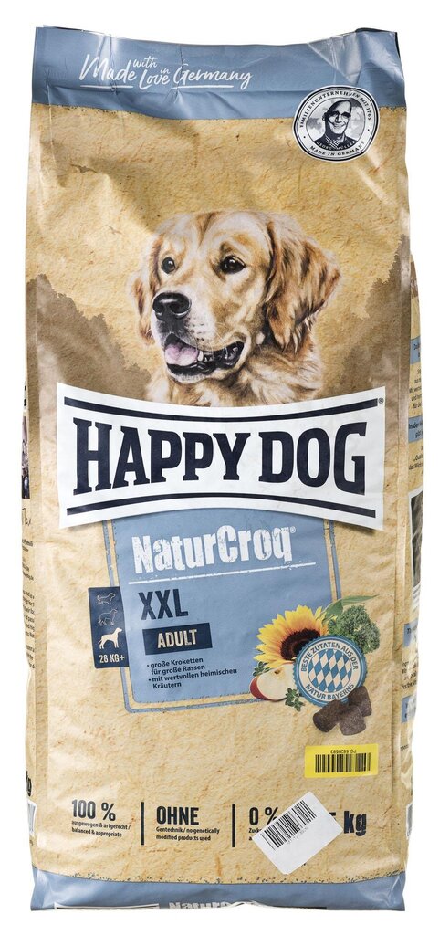 Happy Dog NaturCroq XXL Adult suurille ja erittäin suurille roduille siipikarjanlihalla, 15 kg hinta ja tiedot | Koiran kuivaruoka | hobbyhall.fi