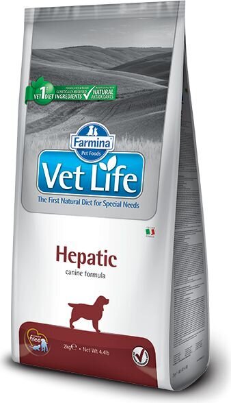 Farmina Pet Foods Vet Life Hepatic Canine kaikenrotuisille koirille, siipikarjaa, 2kg hinta ja tiedot | Koiran kuivaruoka | hobbyhall.fi