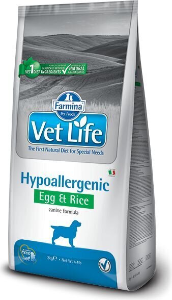 Farmina Vet Life Hypoallergenic Egg&Rice kaikkien rotujen koirille, 2 kg hinta ja tiedot | Koiran kuivaruoka | hobbyhall.fi