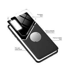 Mocco Lens Leather Back Case for Apple iPhone 12 Black hinta ja tiedot | Puhelimen kuoret ja kotelot | hobbyhall.fi