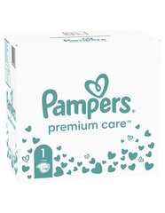 Pampers Premium Care teippivaipat, koko 1, 156 kääre, 2-5 kg hinta ja tiedot | Vaipat | hobbyhall.fi