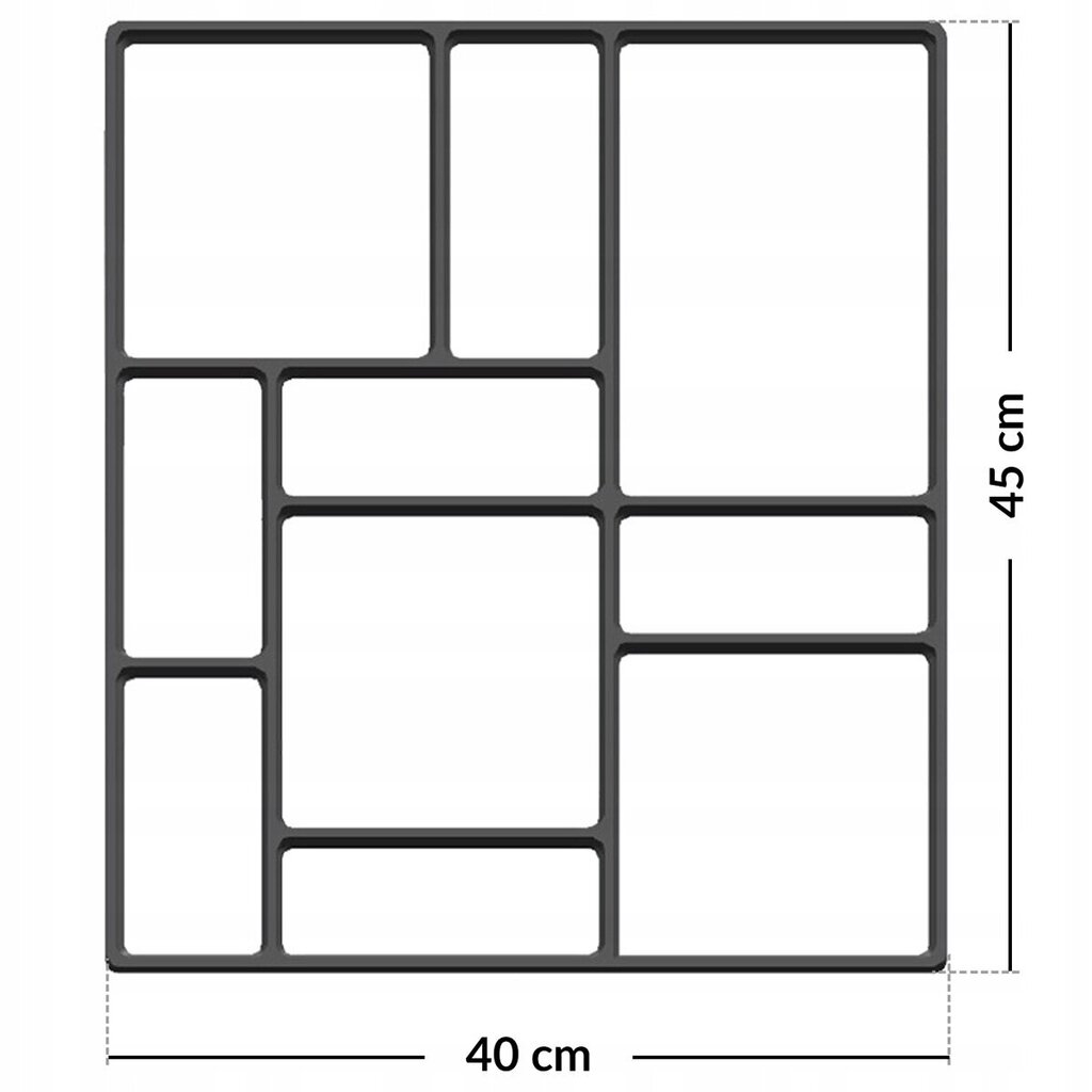 Päällystyslomake 45x40x4,5 cm hinta ja tiedot | Käsityökalut | hobbyhall.fi