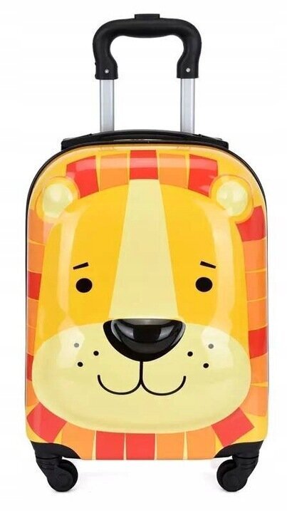 Lasten matkalaukku 3D Lion, keltainen hinta ja tiedot | Matkalaukut ja -kassit | hobbyhall.fi