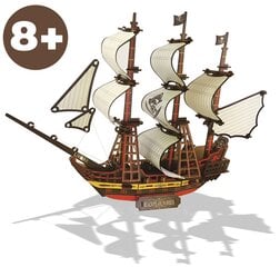 LIVMAN BZQ-058 3D puinen merirosvolaiva Musta Helmi pulmasarja, 126 osaa hinta ja tiedot | Kehittävät lelut | hobbyhall.fi