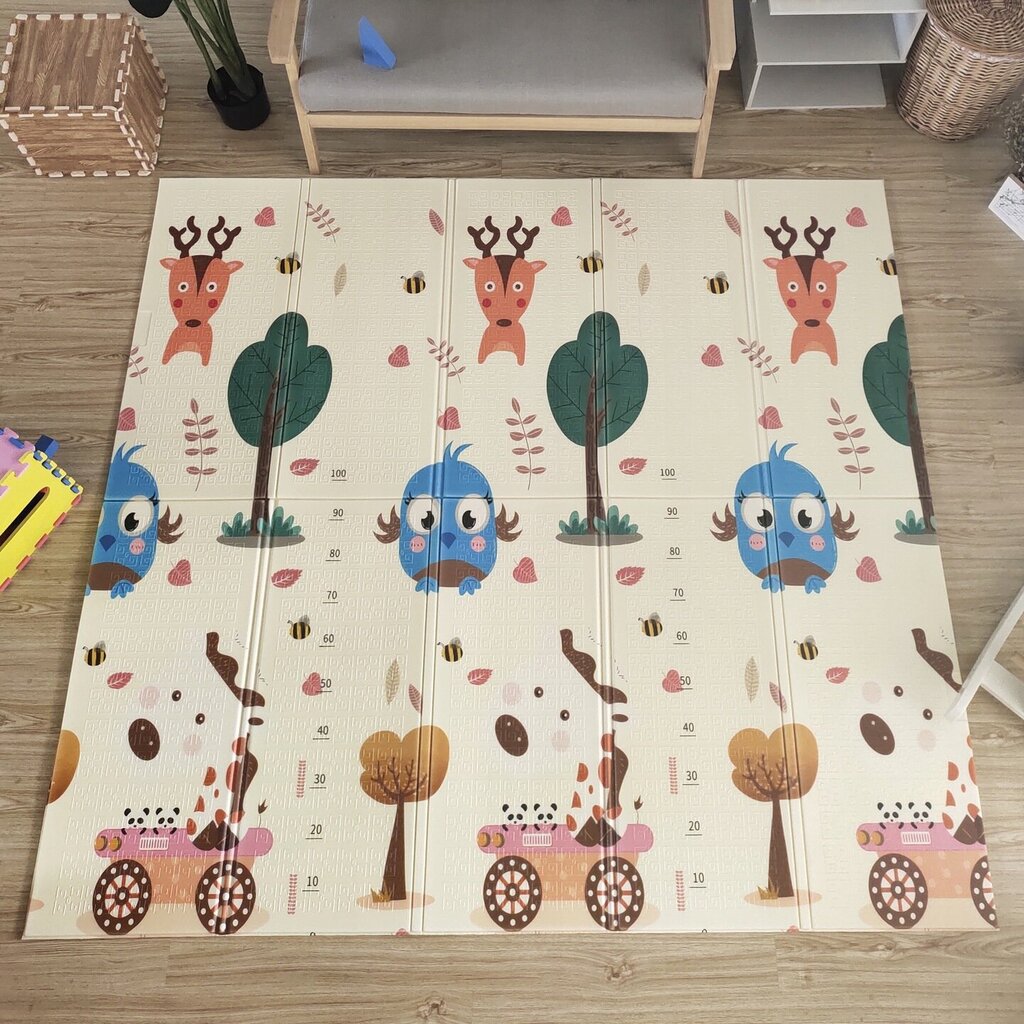 Kaksipuolinen taitettava pelimatto 180x150cm BearLand hinta ja tiedot | Vauvan lelut | hobbyhall.fi