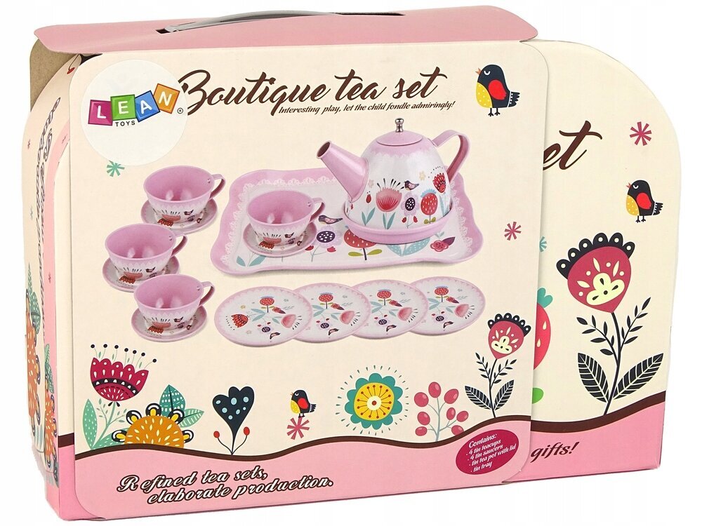 Kahvi- ja teeastiasetti matkalaukussa PINK hinta ja tiedot | Tyttöjen lelut | hobbyhall.fi