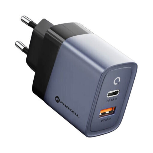 Forcell F-Energy USB-C + USB-A, 4A 45W Quick Charge 4.0 hinta ja tiedot | Puhelimen laturit | hobbyhall.fi