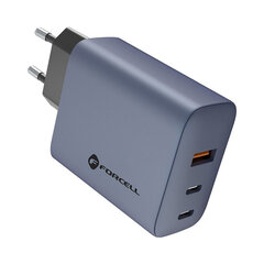 Forcell F-Energy 2x USB-C + USB-A, 4A 65W Quick Charge 4.0 hinta ja tiedot | Puhelimen laturit | hobbyhall.fi