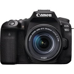 Canon EOS 90D + EF-S 18-55mm f / 4-5.6 IS STM hinta ja tiedot | Kamerat | hobbyhall.fi