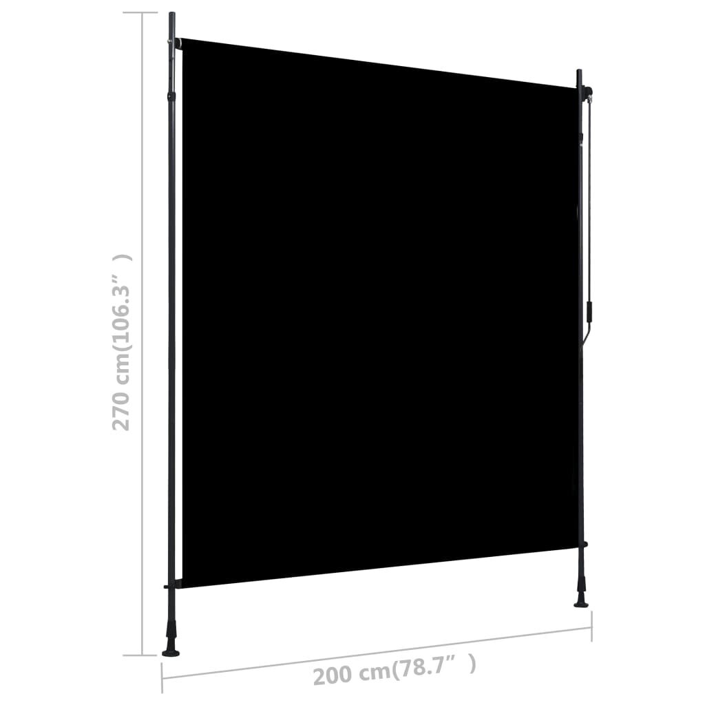 vidaXL Ulkorullaverho 200x270 cm antrasiitti hinta ja tiedot | Rullaverhot | hobbyhall.fi