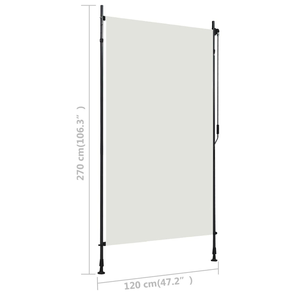 vidaXL Ulkorullaverho 120x270 cm kerma hinta ja tiedot | Rullaverhot | hobbyhall.fi