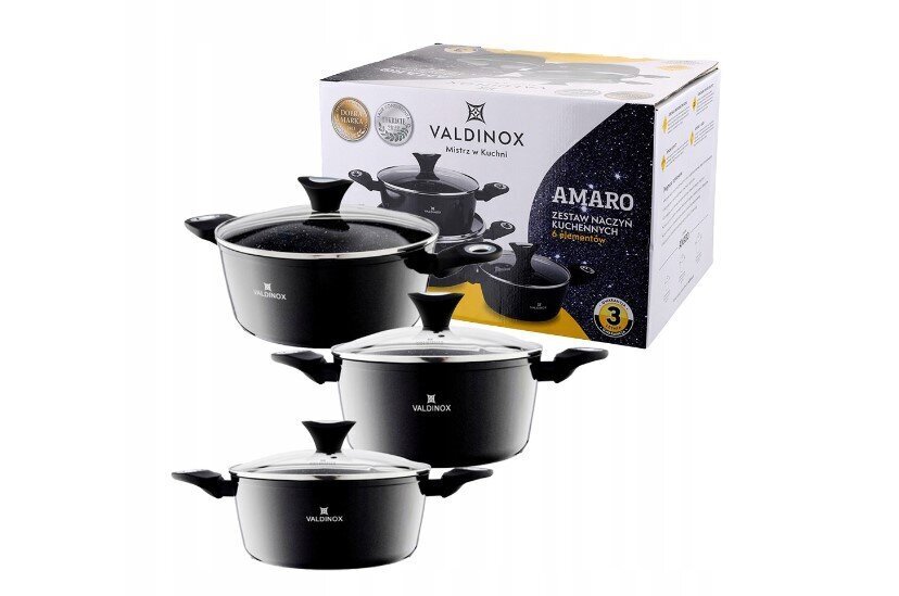 Valdinox Amaro patasetti, 6 kpl hinta ja tiedot | Kattilat ja painekattilat | hobbyhall.fi