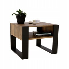 Sohvapöytä Perfektciecie Karo, 65x54x45 cm, ruskea/musta hinta ja tiedot | Sohvapöydät | hobbyhall.fi
