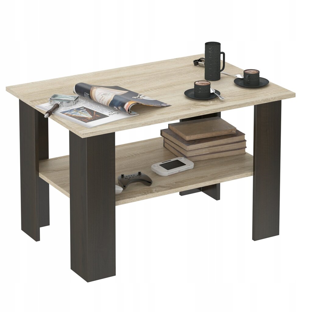 Sohvapöytä Mobene Wenge A-1, 80x60x55 cm, ruskea hinta ja tiedot | Sohvapöydät | hobbyhall.fi