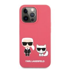 KLHCP13LSSKCP Karl Lagerfeld ja Choupette nestemäinen silikonikotelo iPhone 13 Pro Redille hinta ja tiedot | Puhelimen kuoret ja kotelot | hobbyhall.fi