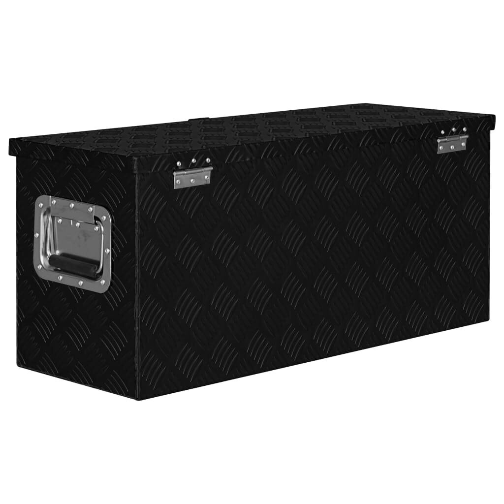 vidaXL Alumiinilaatikko 80x30x35 cm musta hinta ja tiedot | Työkalupakit ja muu työkalujen säilytys | hobbyhall.fi