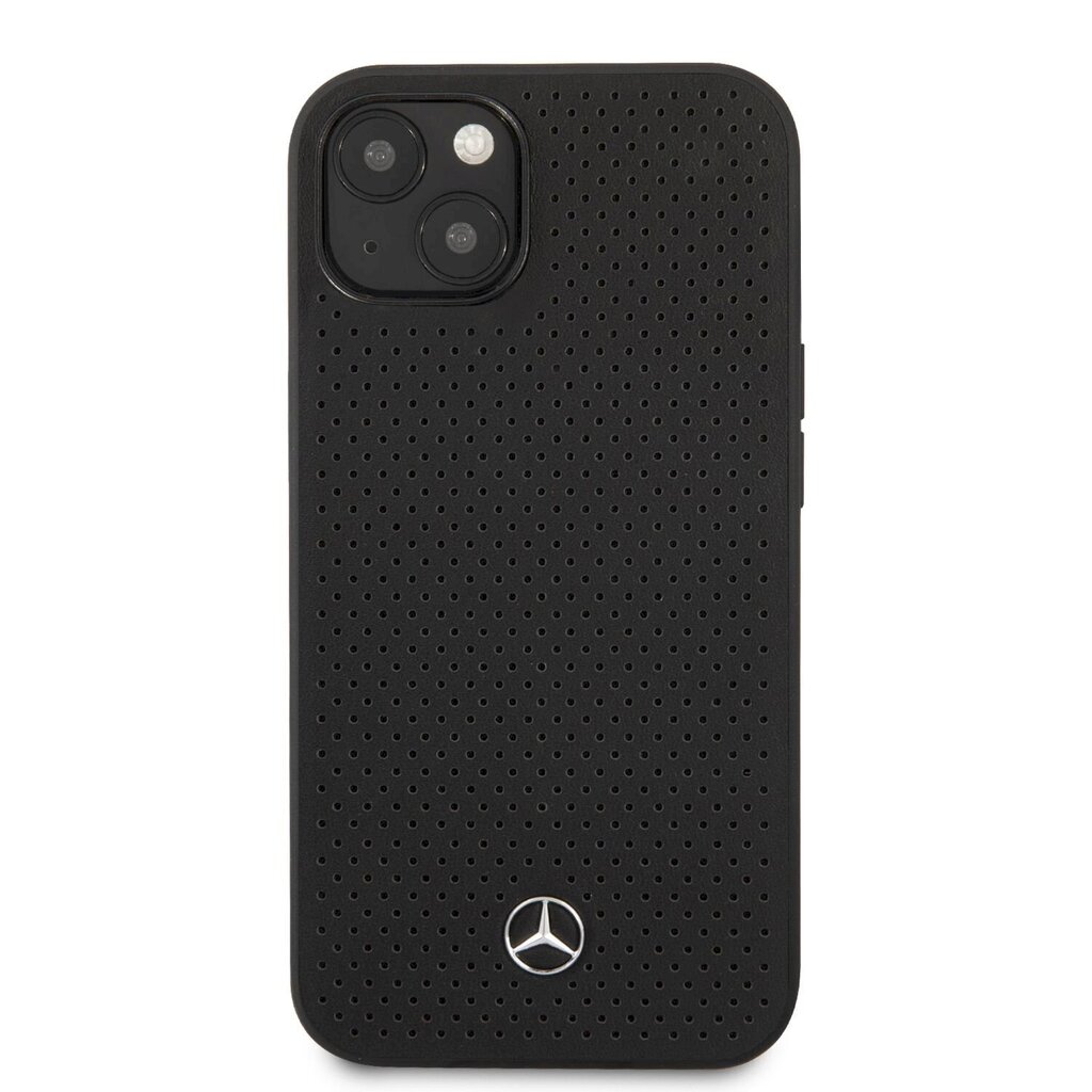 MEHCP13MDELBK Mercedes Genuine Leather Hard Case for iPhone 13 Musta hinta ja tiedot | Puhelimen kuoret ja kotelot | hobbyhall.fi