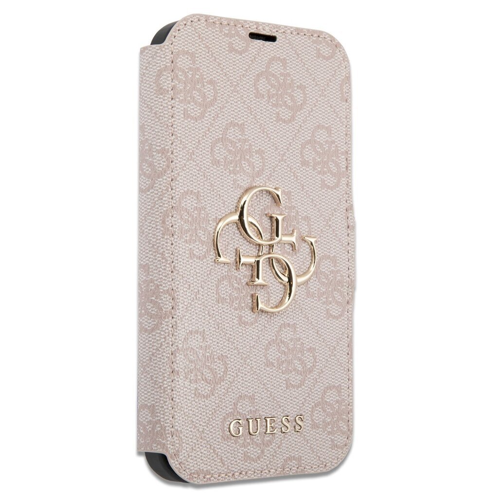 GUBKP13L4GMGPI Guess PU 4G Metal Logo Book Case for iPhone 13 Pro Pink hinta ja tiedot | Puhelimen kuoret ja kotelot | hobbyhall.fi