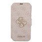 GUBKP13L4GMGPI Guess PU 4G Metal Logo Book Case for iPhone 13 Pro Pink hinta ja tiedot | Puhelimen kuoret ja kotelot | hobbyhall.fi